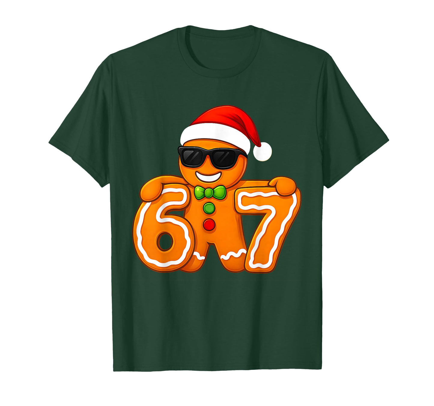 Funny 67 Christmas 6 7 Gingerbread Six Seven for Kids Boys T-Shirt
