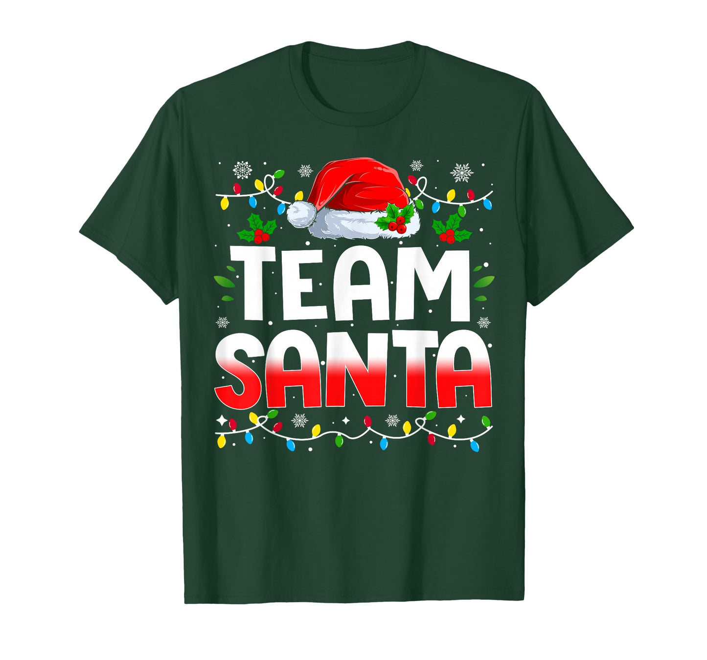 Team Santa Claus Christmas Family Matching Pajama Funny Xmas T-Shirt