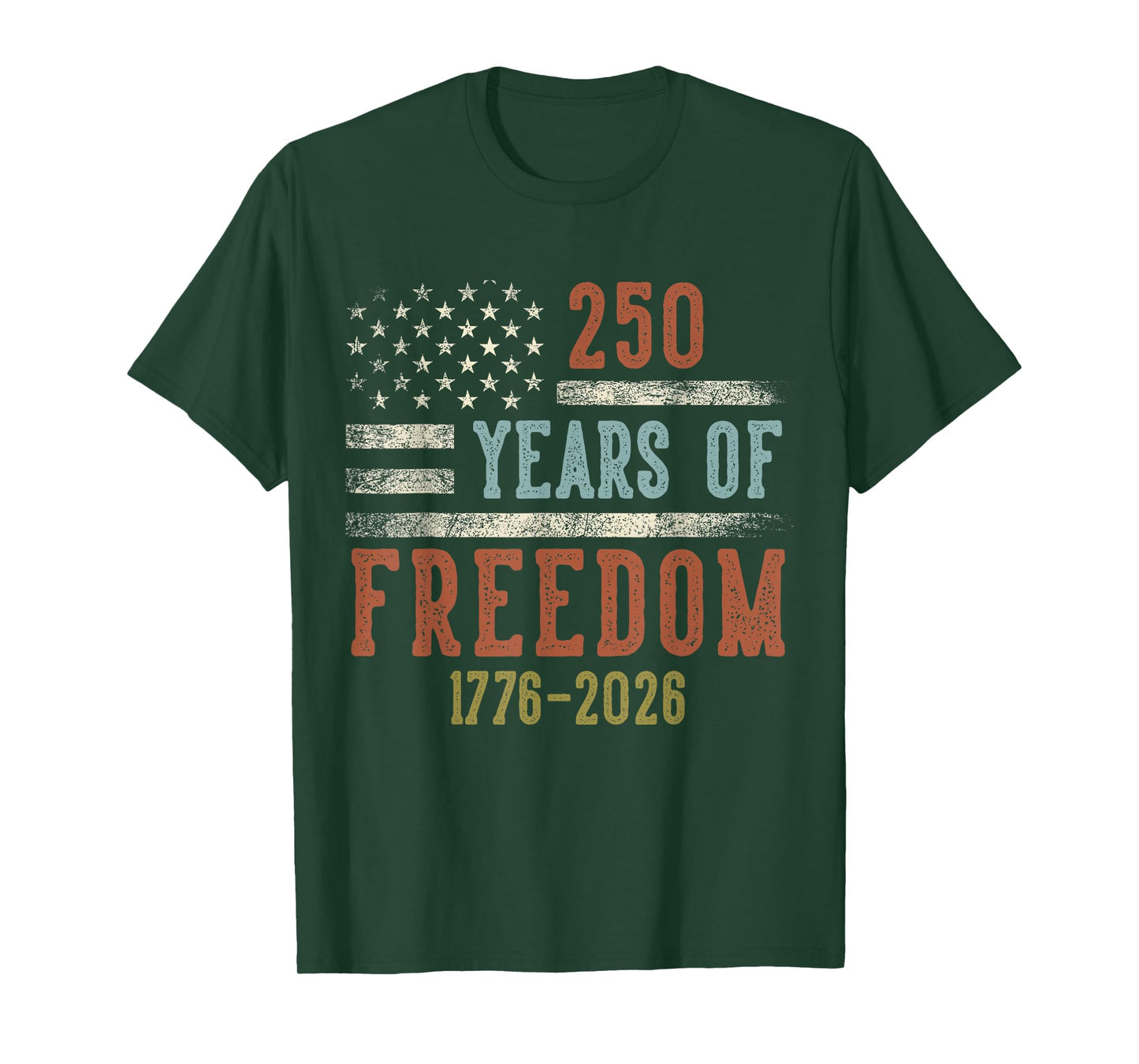 250 Years of Freedom 1776-2026 USA Birthday Gifts Veterans T-Shirt