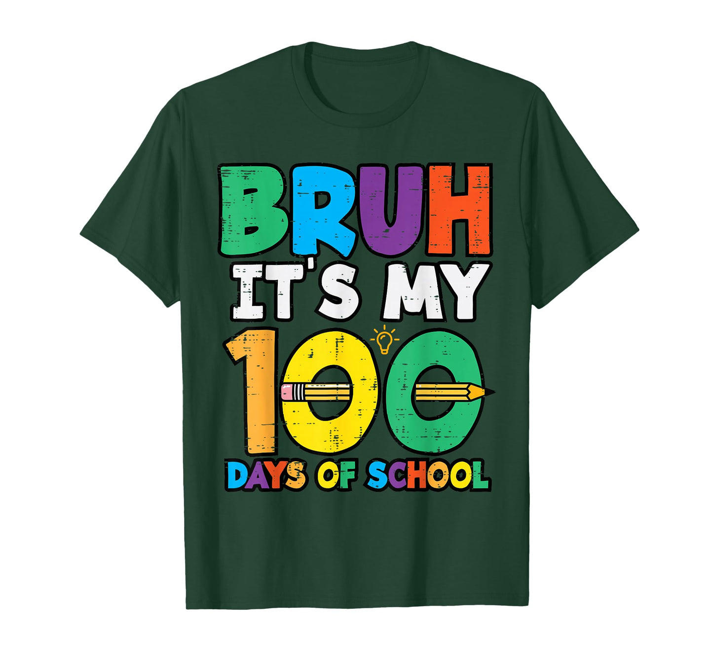 Bruh Its My 100 Days of School 100th Day Meme Girl Boys Kids T-Shirt