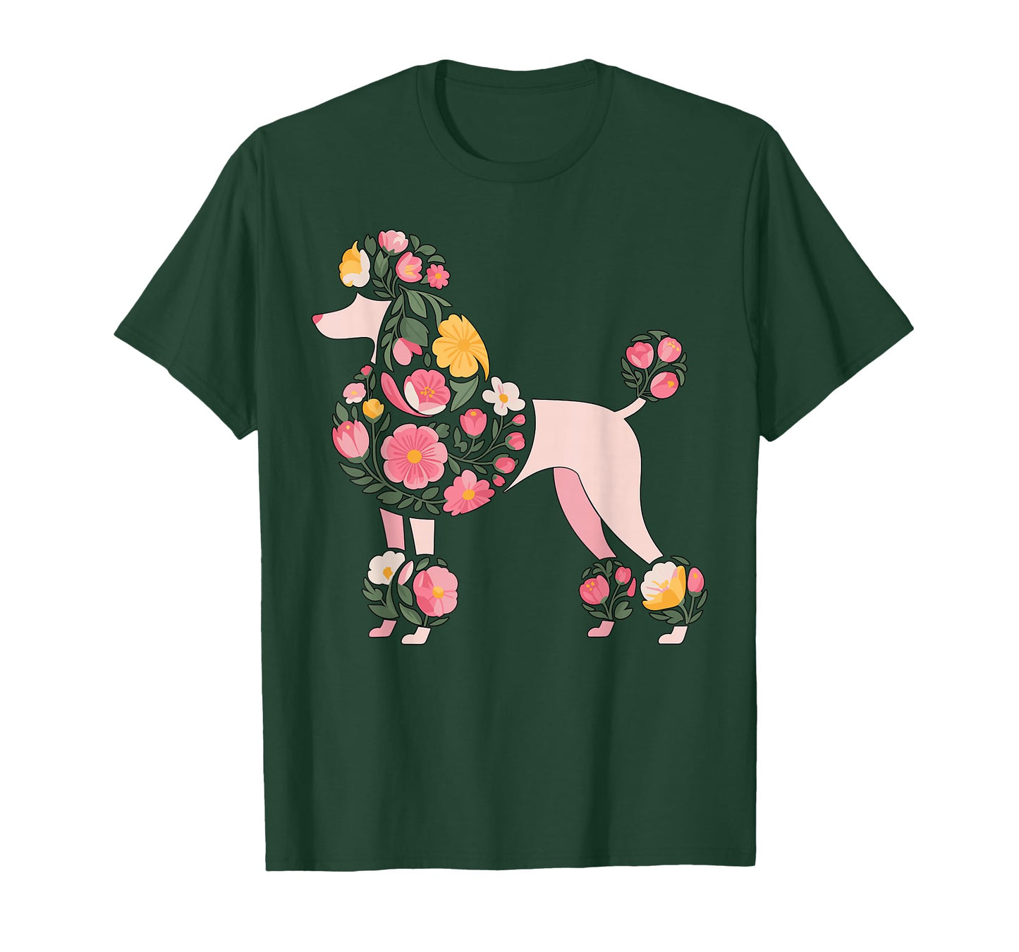 Floral Poodle T-Shirt