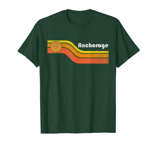 Anchorage - Vintage Men Women 70s 80s Graphic Cool Retro T-Shirt