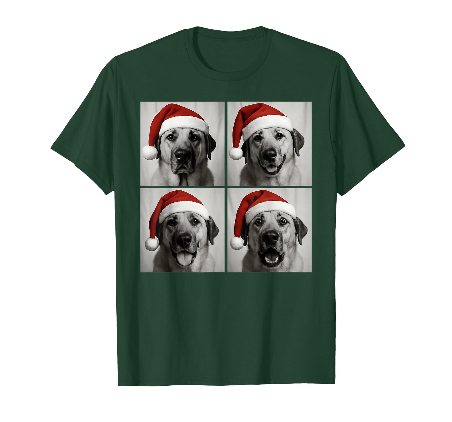 Funny Christmas Anatolian Shepherd Santa Dog Photo Booth T-Shirt