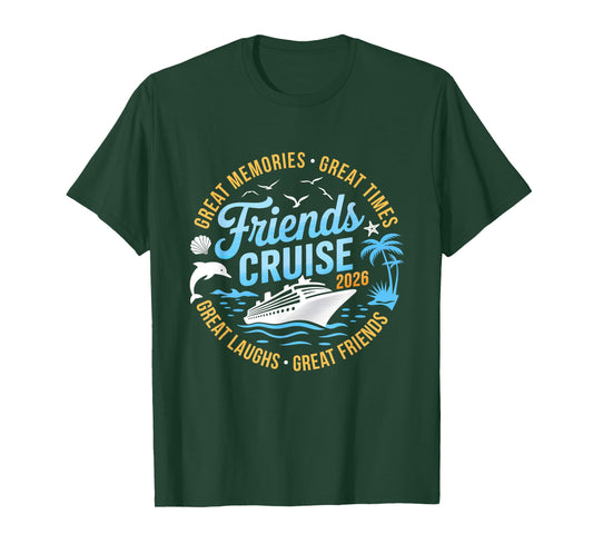 Friends Cruise 2026 Matching Group Vacation Trip Cruising T-Shirt