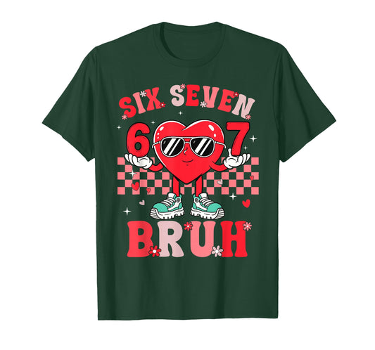 Six Seven 67 Meme Cool Valentine’s for Teens Boys Girls Kids T-Shirt