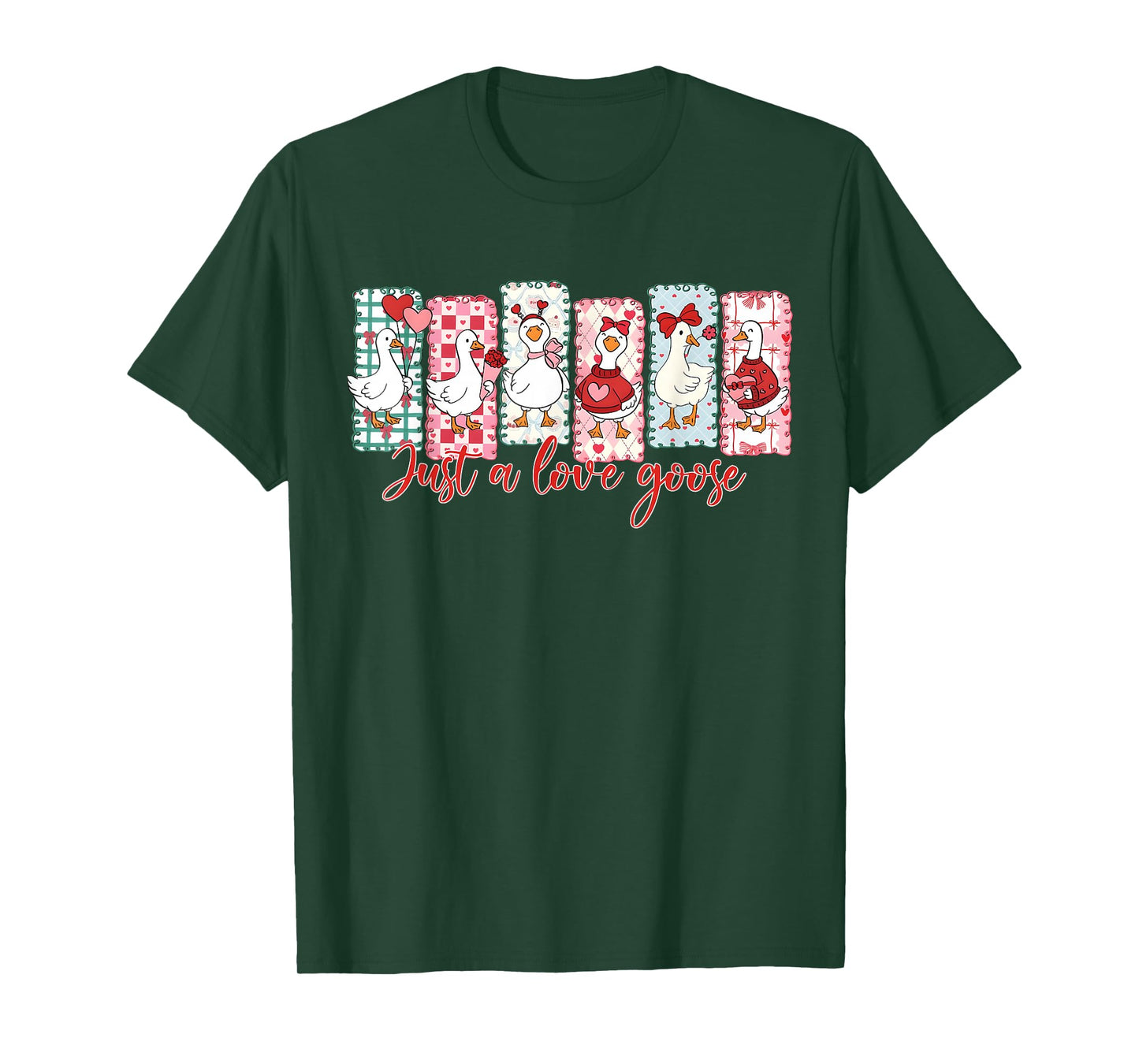 Valentine Silly Goose Just A Lovely Goose Girl Women Kid T-Shirt