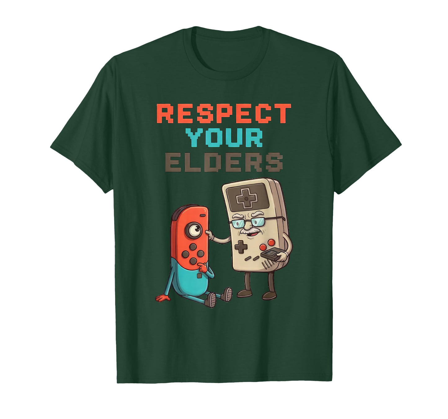 Respect Your Elders Gaming Control Retro Funny Gamer T-Shirt
