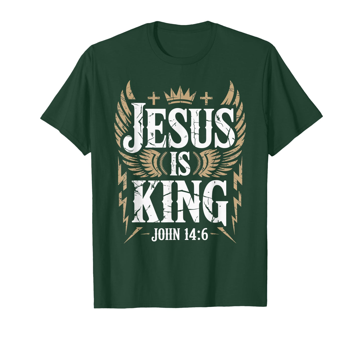 Jesus is King Bible Verse John 14:6 Christian God Religious T-Shirt