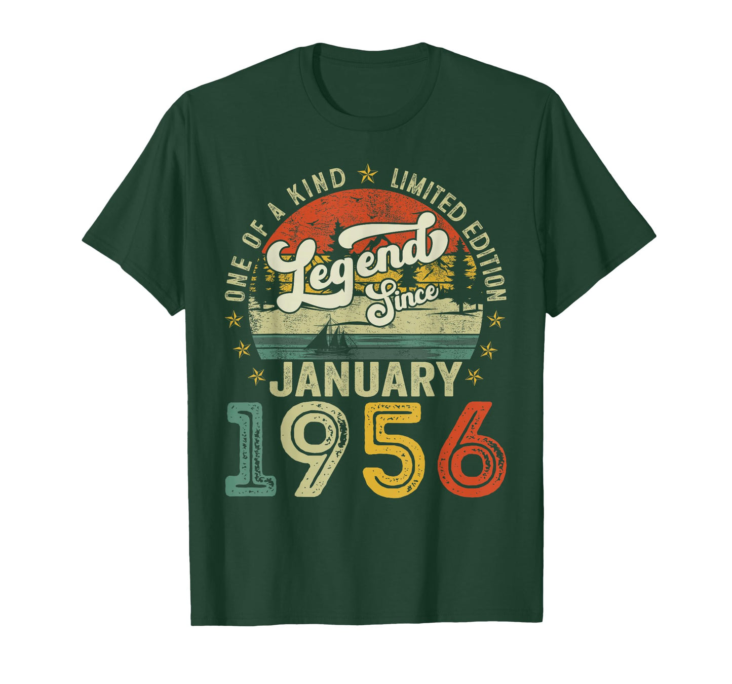 Legends Since January 1956 Vintage Retro 70th Birthday Men T-Shirt