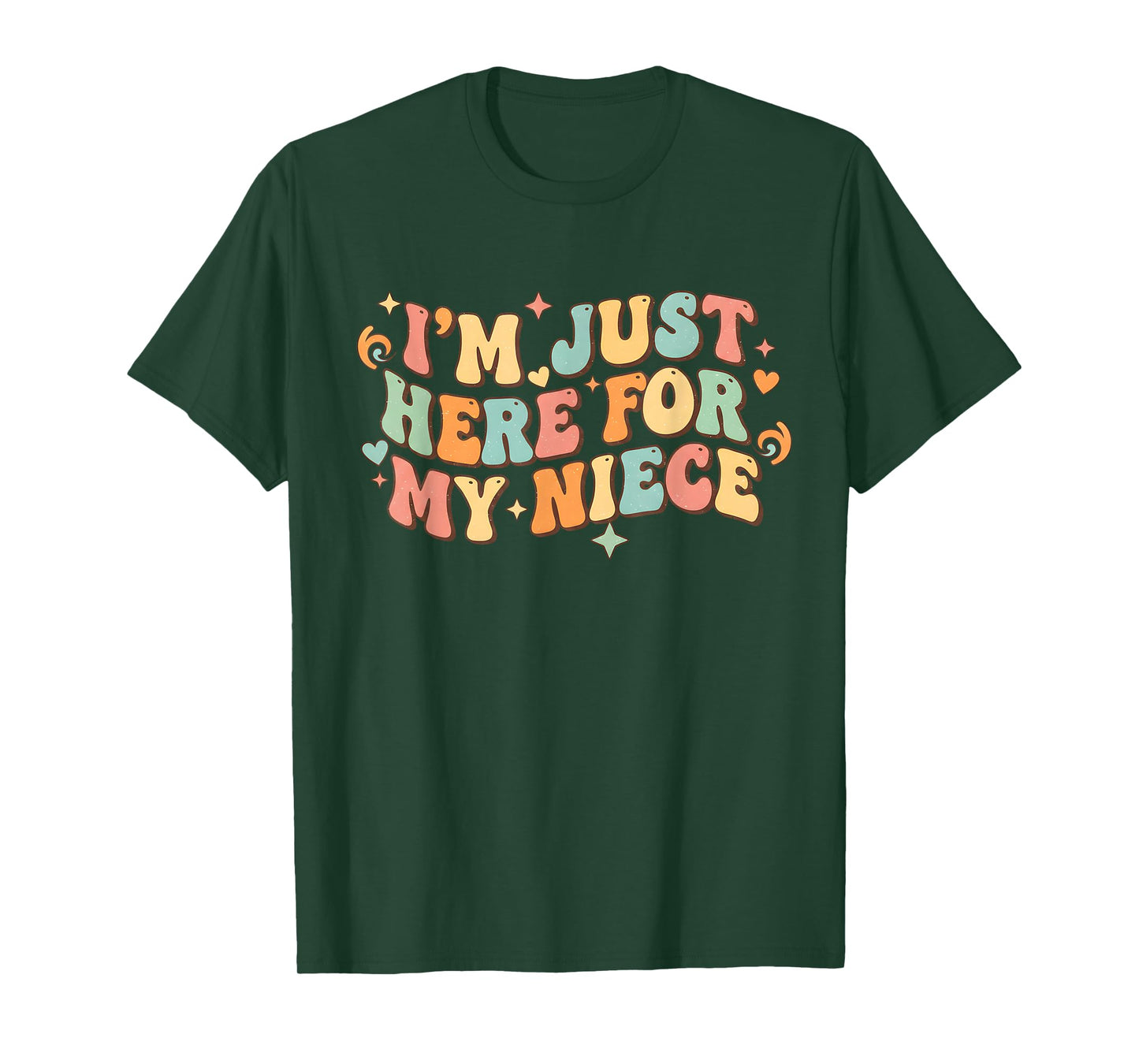 Funny Aunt Life I'm Just Here for My Niece Auntie Groovy T-Shirt