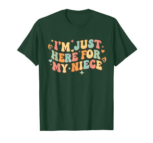 Funny Aunt Life I'm Just Here for My Niece Auntie Groovy T-Shirt