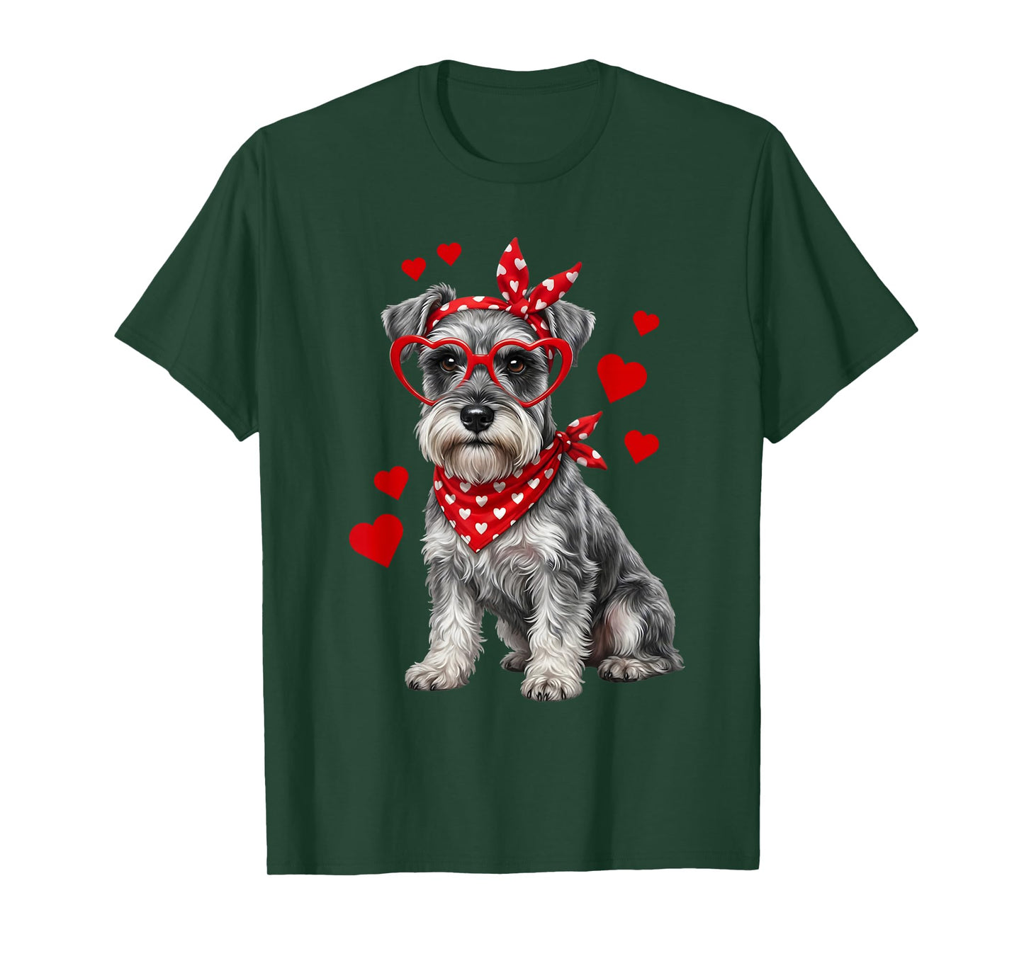 Miniature Schnauzer Valentines Day Dog Lover Heart T-Shirt