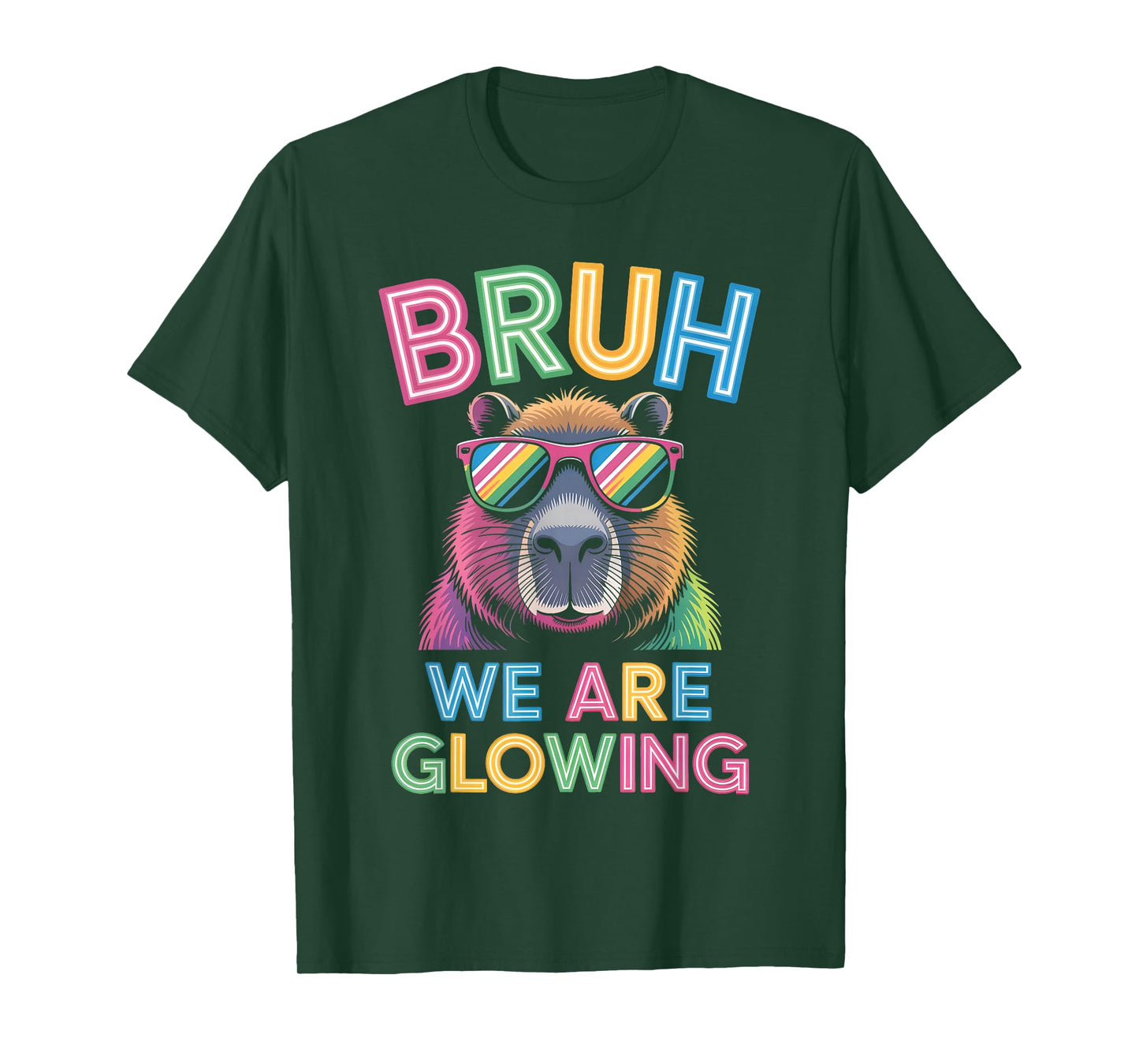 Bruh We are Glowing in My Glowing Era Men Women Kids T-Shirt