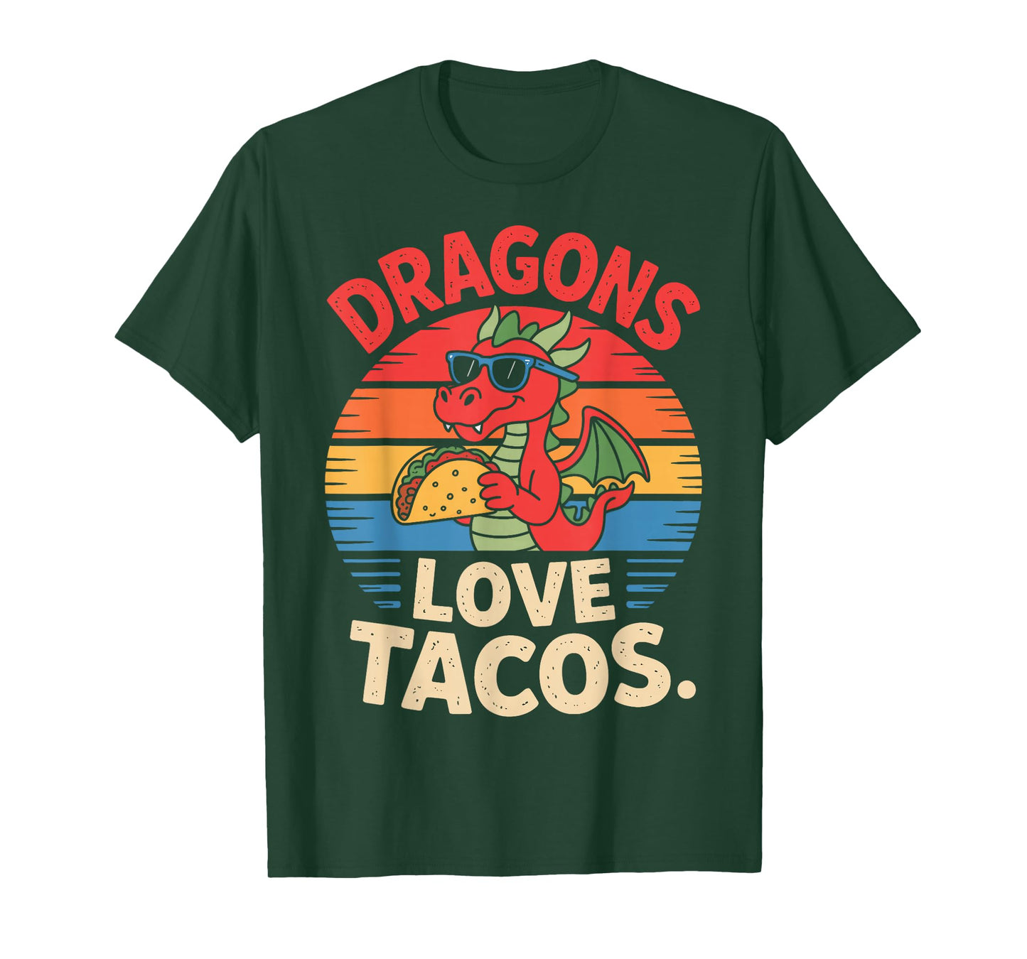 Dragons Love Tacos Food Fun for Fantasy Fans T-Shirt