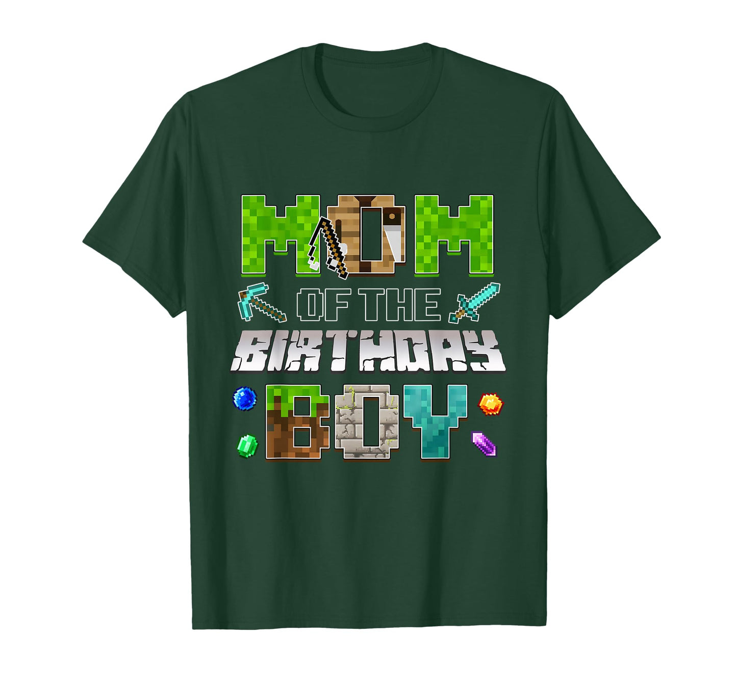 Mom of The Birthday Boy Funny Gaming Birthday Pixel Party T-Shirt