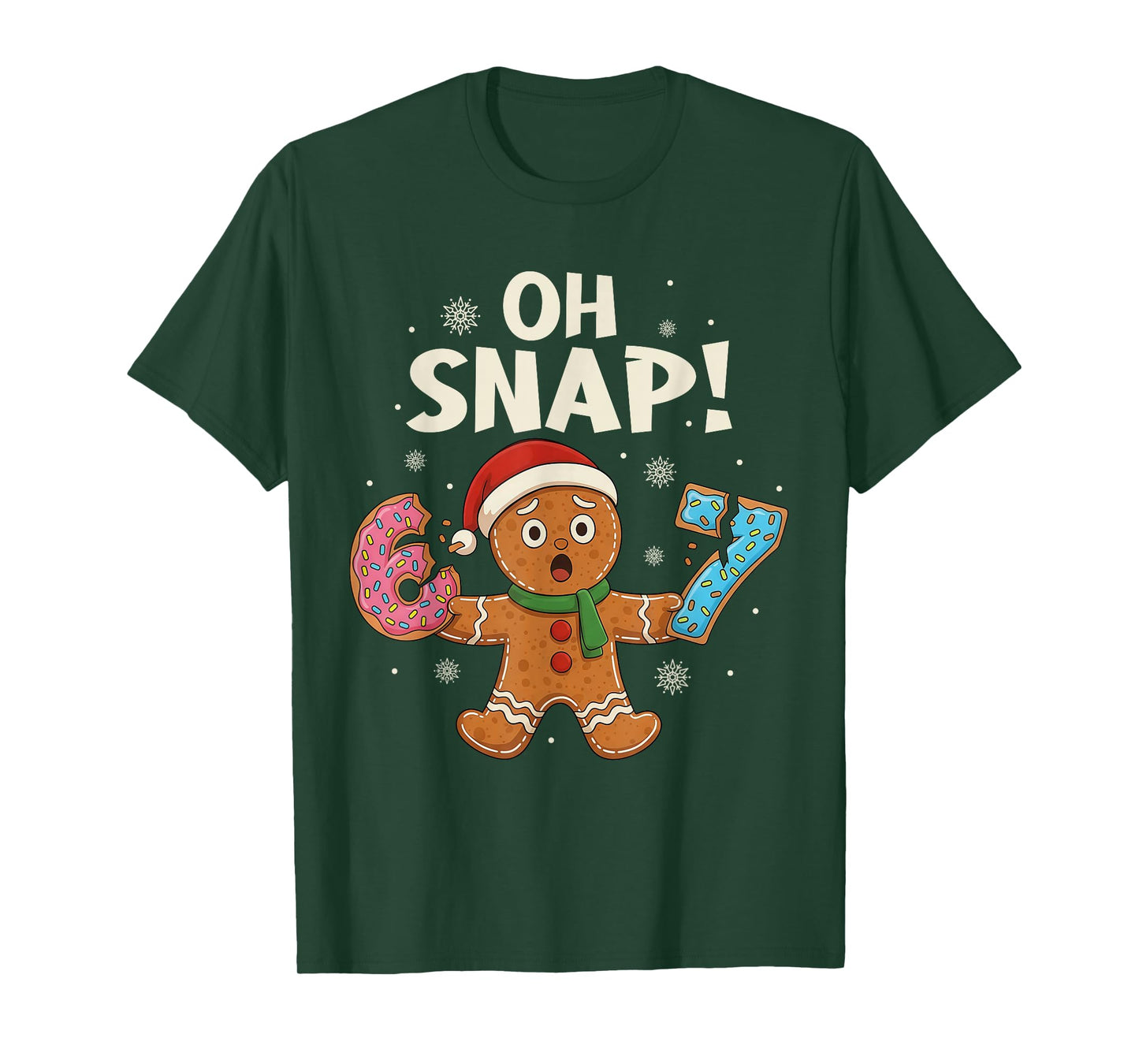 Gingerbread Six Seven 67 Bruh 6 7 Christmas Girl Boys Kids T-Shirt