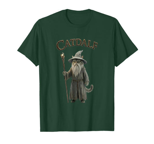 Catdalf - Funny Cat Wizard Outfit T-Shirt