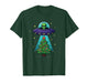 Alien Christmas Lights UFO Holiday Abduction Christmas Tree T-Shirt