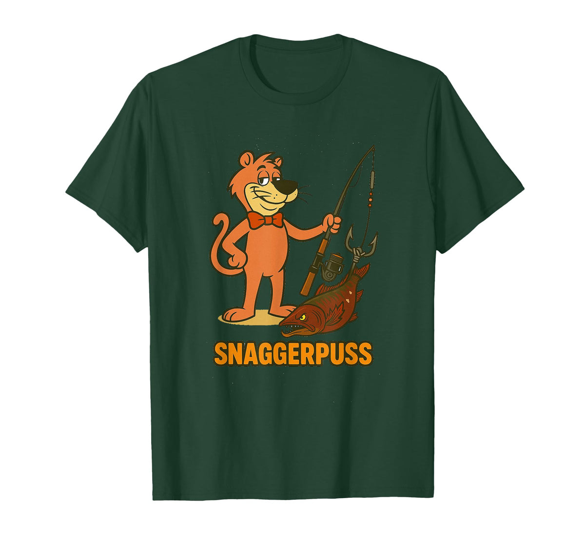 Snaggerpuss Sagger Puss Funny Steelhead and Salmon Fishing T-Shirt