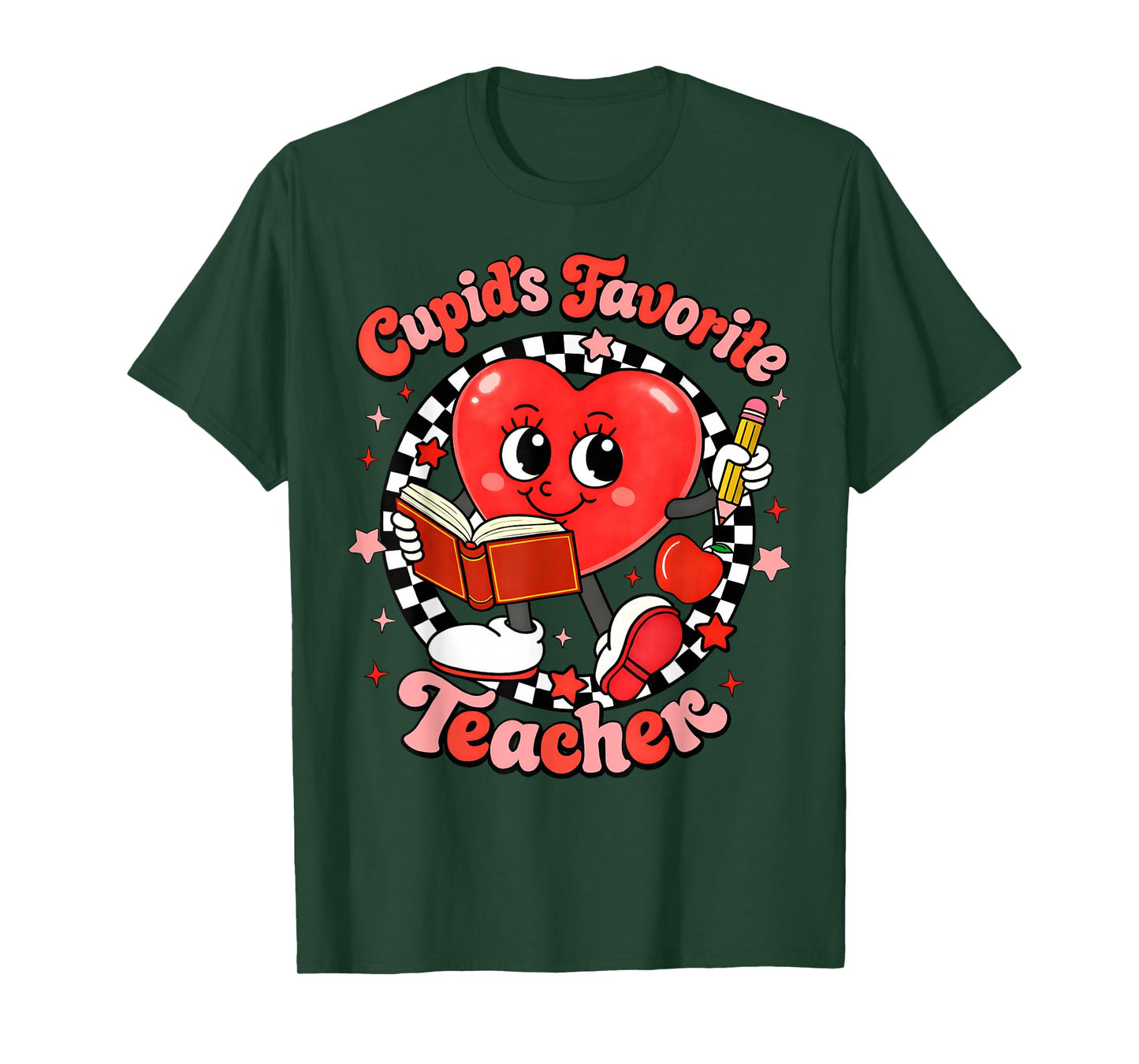Valentine Cupid's Favorite Teacher Cute Heart Girl Women T-Shirt