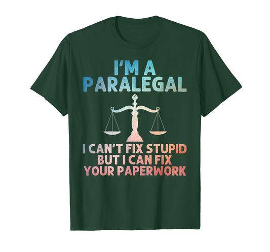 Best Paralegal Art for Men Women Law Student Paralegal T-Shirt