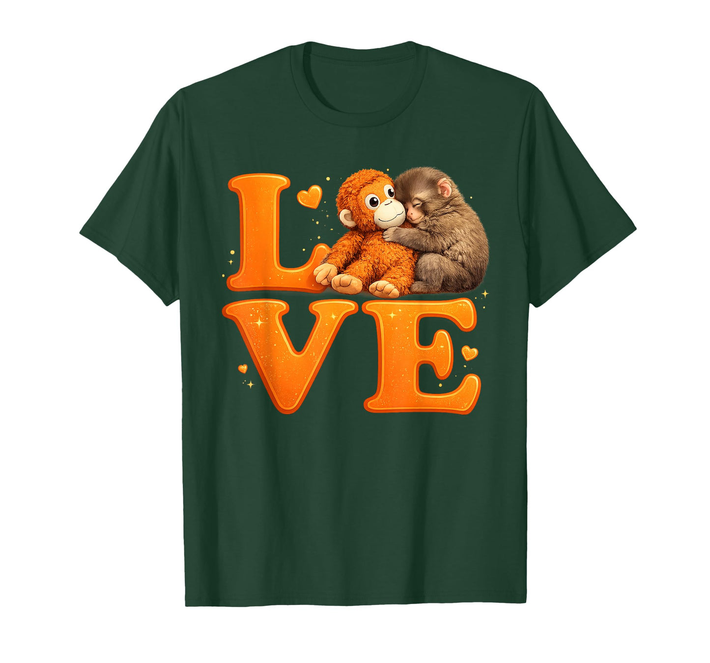Hang in There Punch Monkey Cute Baby Macaque Plush Friend T-Shirt