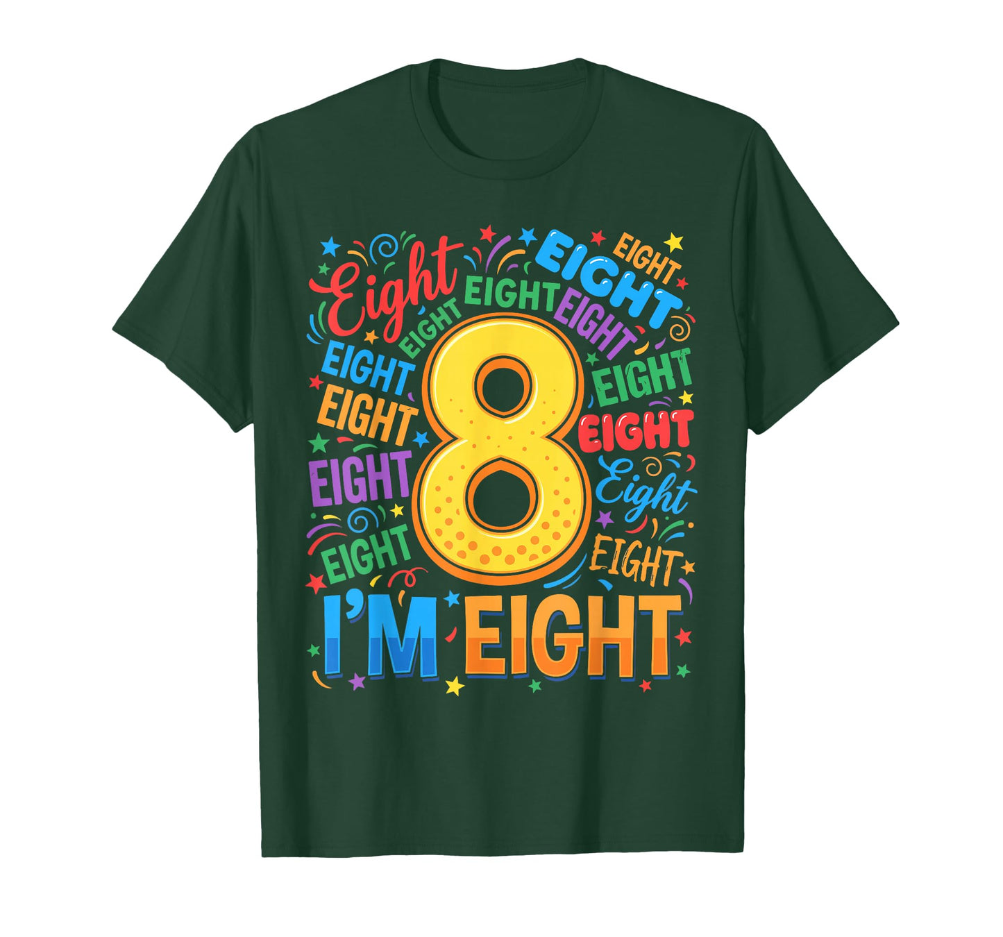 8th Birthday Shirts Boys 8yr Eight 8 Year Old Girls Kids T-Shirt
