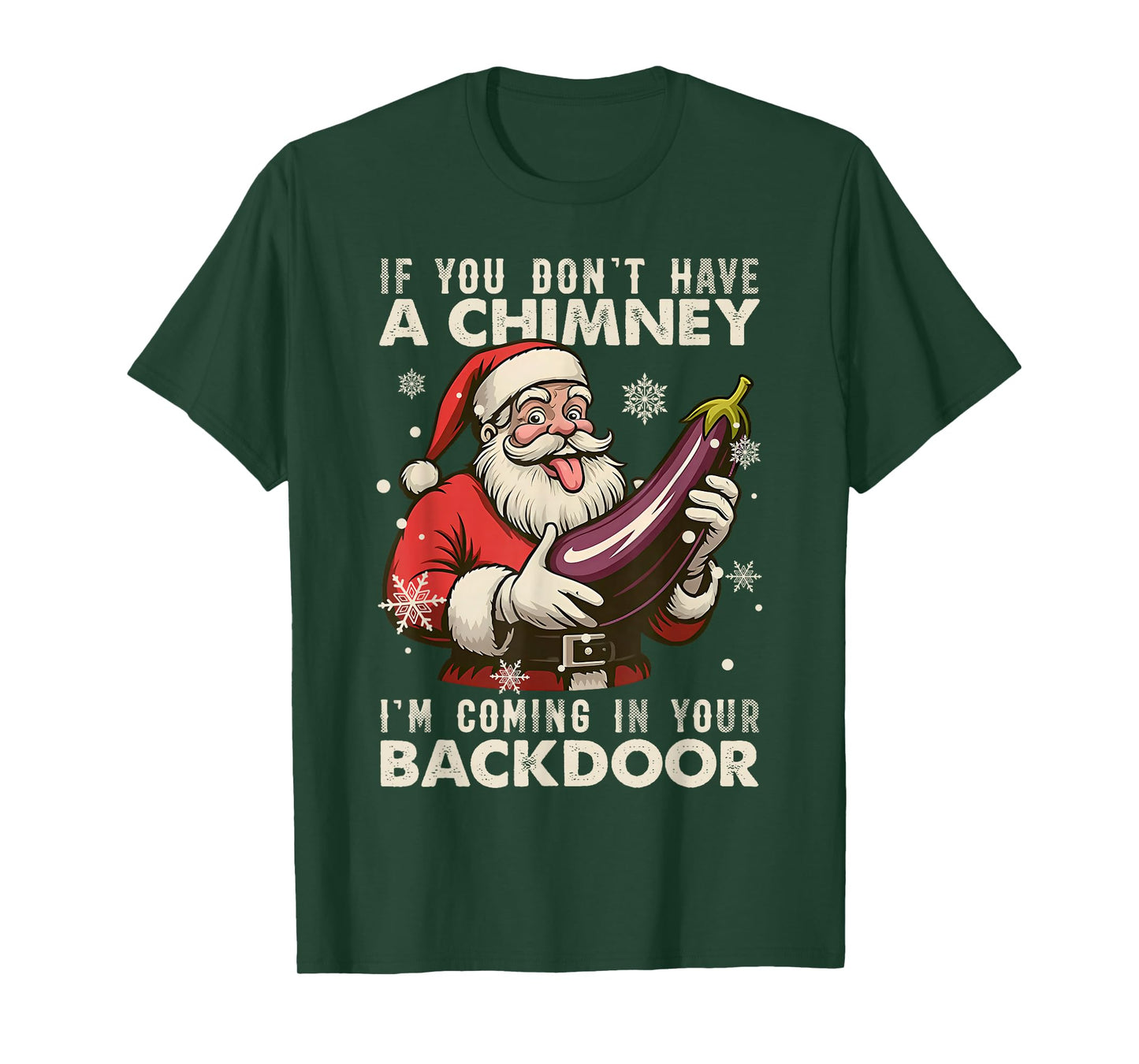Santa If You Dont Have A Chimney Im Coming in Your Backdoor T-Shirt