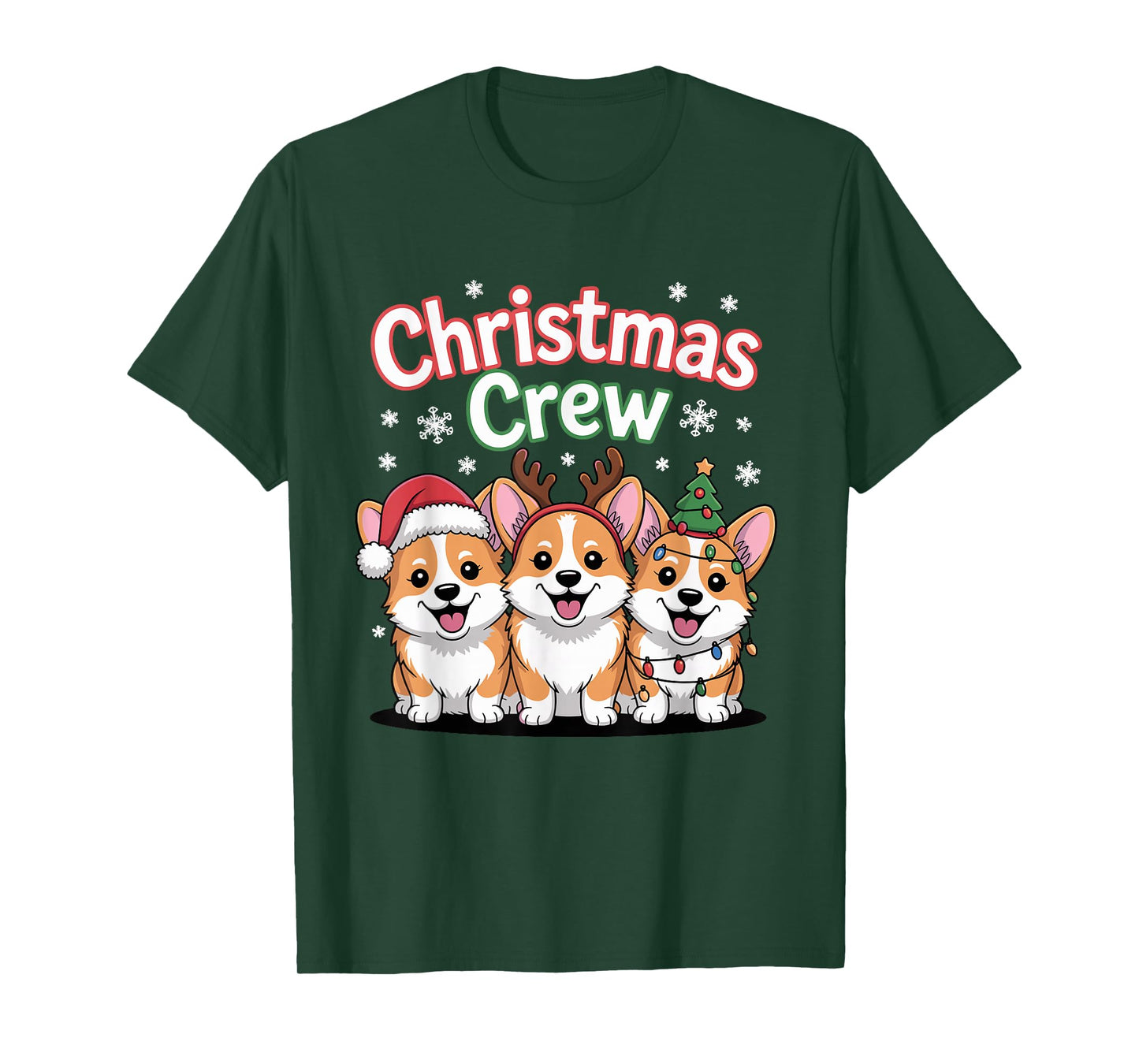 Christmas Crew Xmas Puppy Dog Funny Christmas Welsh Corgi T-Shirt