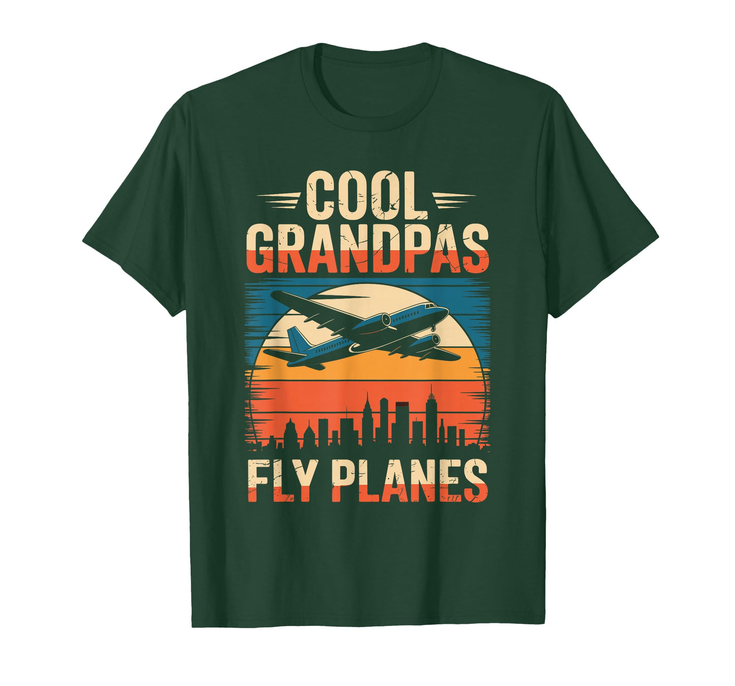 Cool Grandpas Fly Planes Airplane Pilot T-Shirt