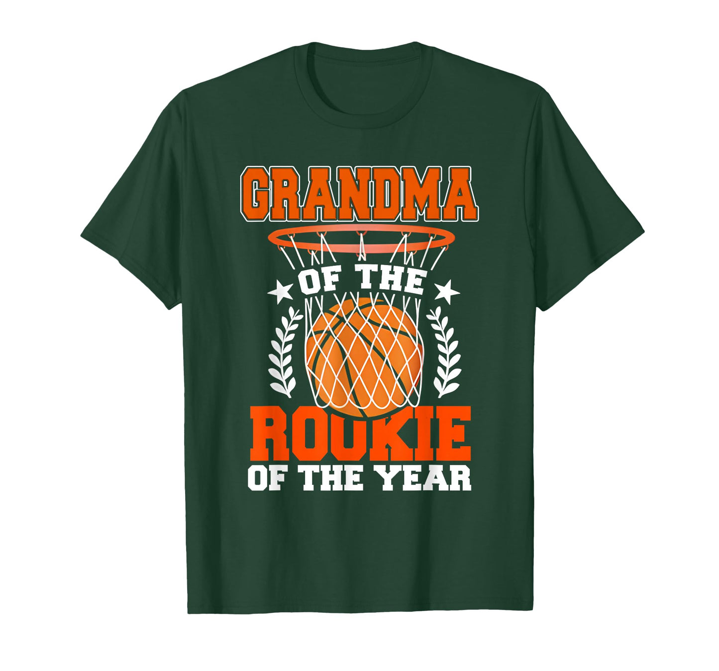 Grandma of Rookie 1st Basketball Bday Theme Matching T-Shirt