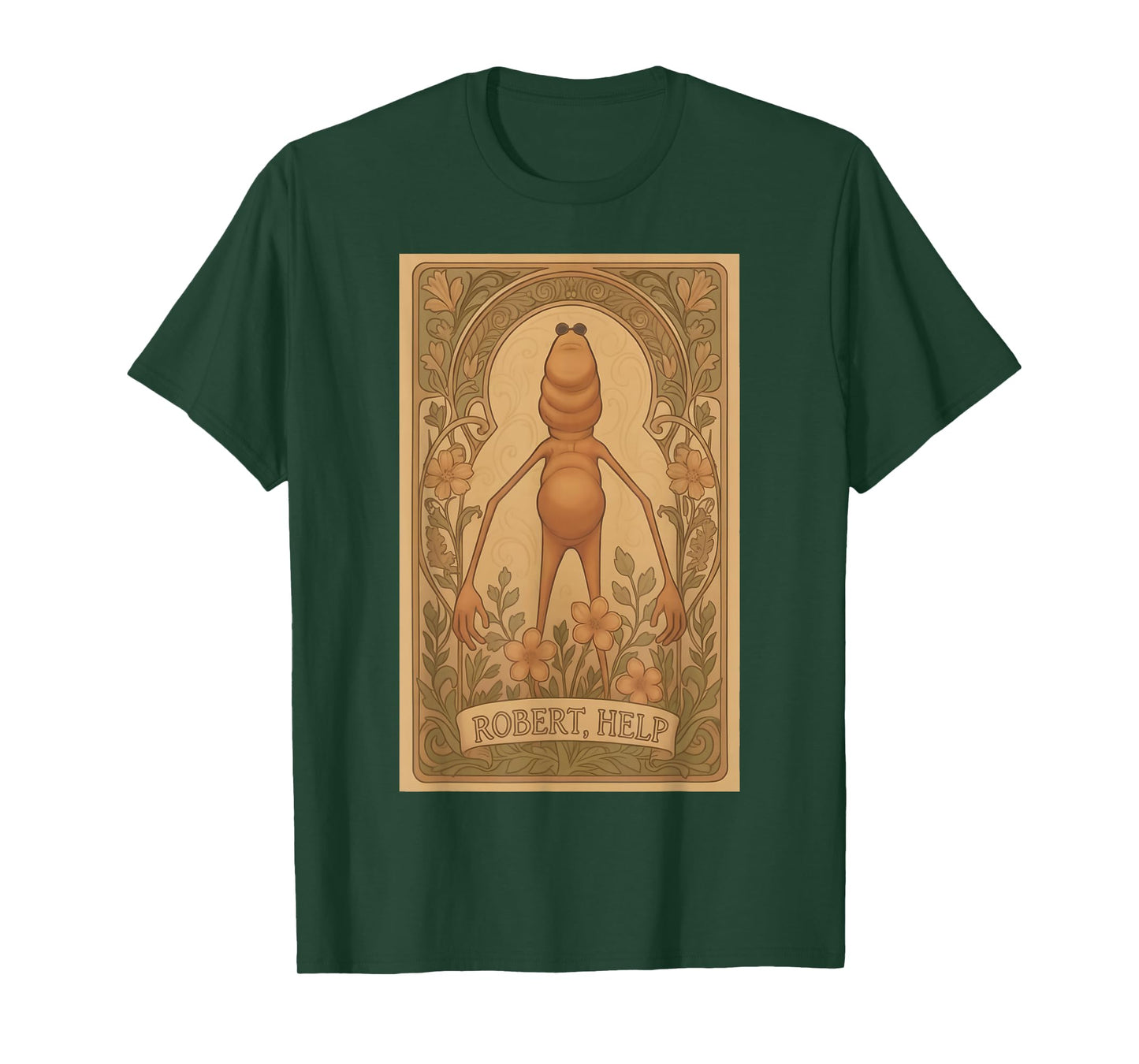 Vintage Marcus The Worm Meme Robert Help Nouveau Art Meme T-Shirt