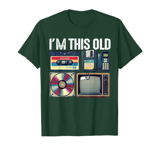 Funny I’m This Old Retro Cassette Tape 80s 70s Birthday Men T-Shirt