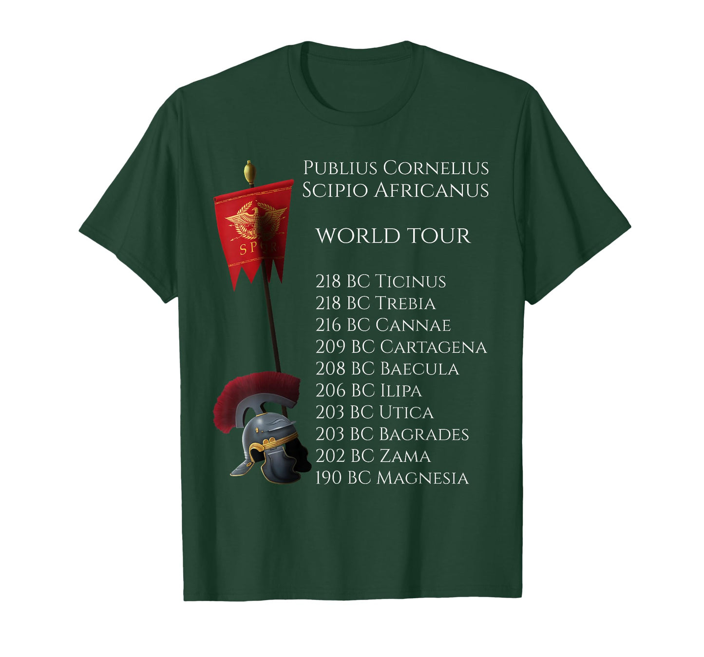Ancient Roman History SPQR - Scipio Africanus World Tour T-Shirt
