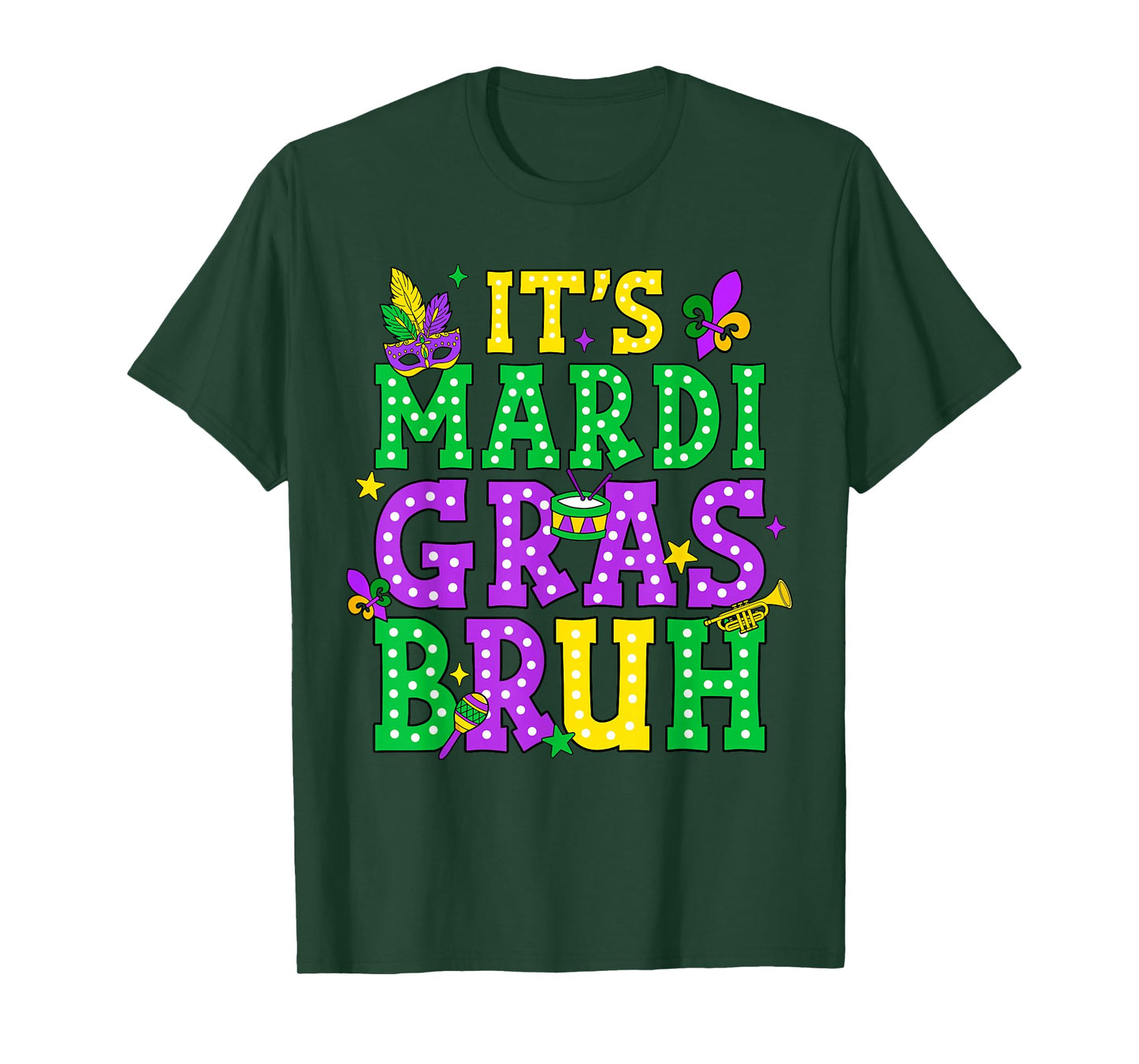 Bruh Mardi Gras Teens Boys Kids Mardi Gras T-Shirt