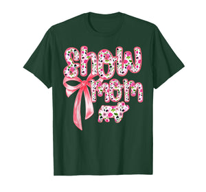 Show Mom Coquette Livestock Floral Stock Show Pig Mama T-Shirt