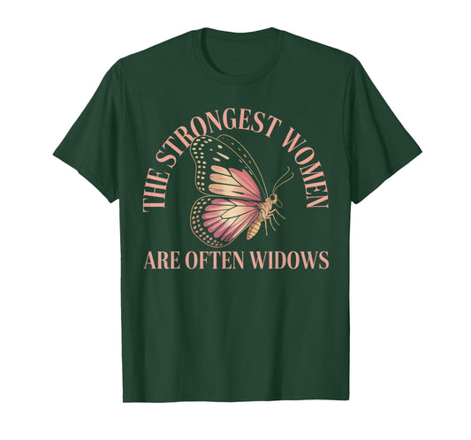 Strongest Women are Widows Heaven Memorial Husband Widow T-Shirt