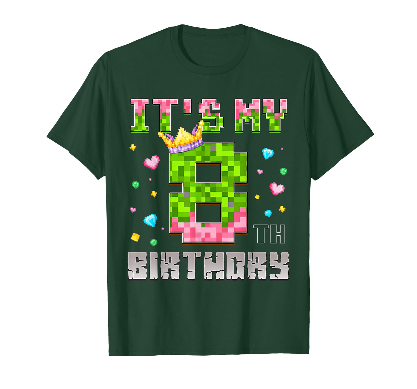 Birthday Girl Shirt It's My 8th Birthday Video Game Pixel T-Shirt
