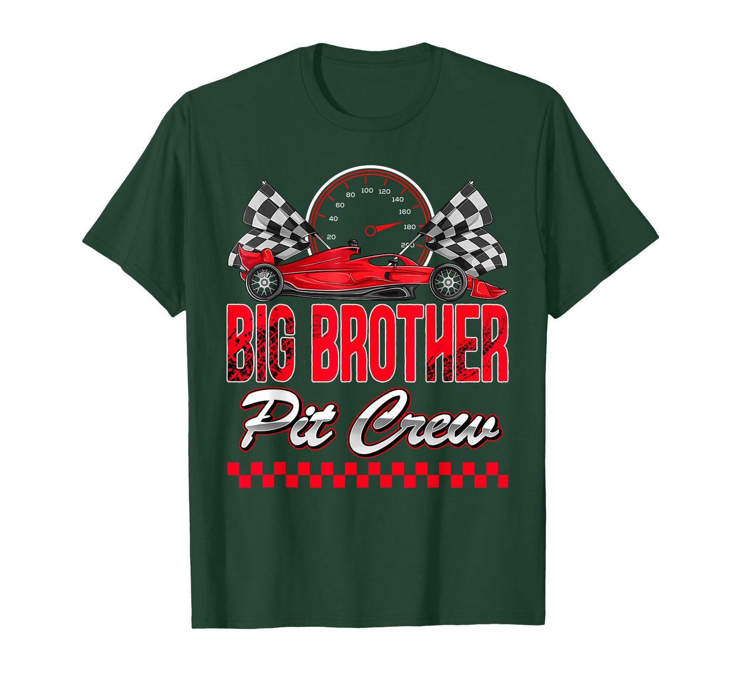 Big Brother Pit Crew Racing Family Race Car Birthday Boy T-Shirt