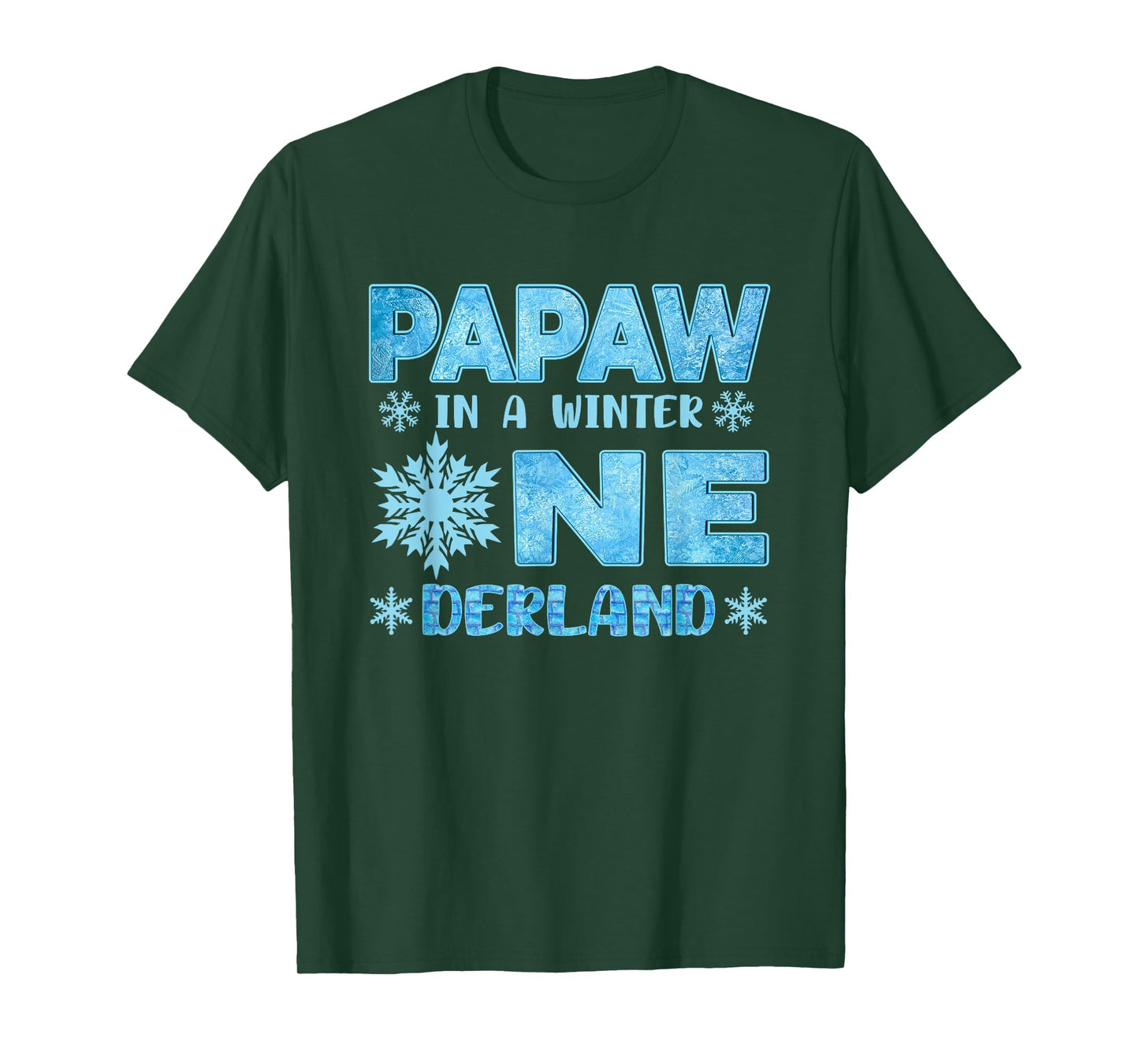 Papaw in A Winter Onederland Bday Girl Sweet Snowflake T-Shirt