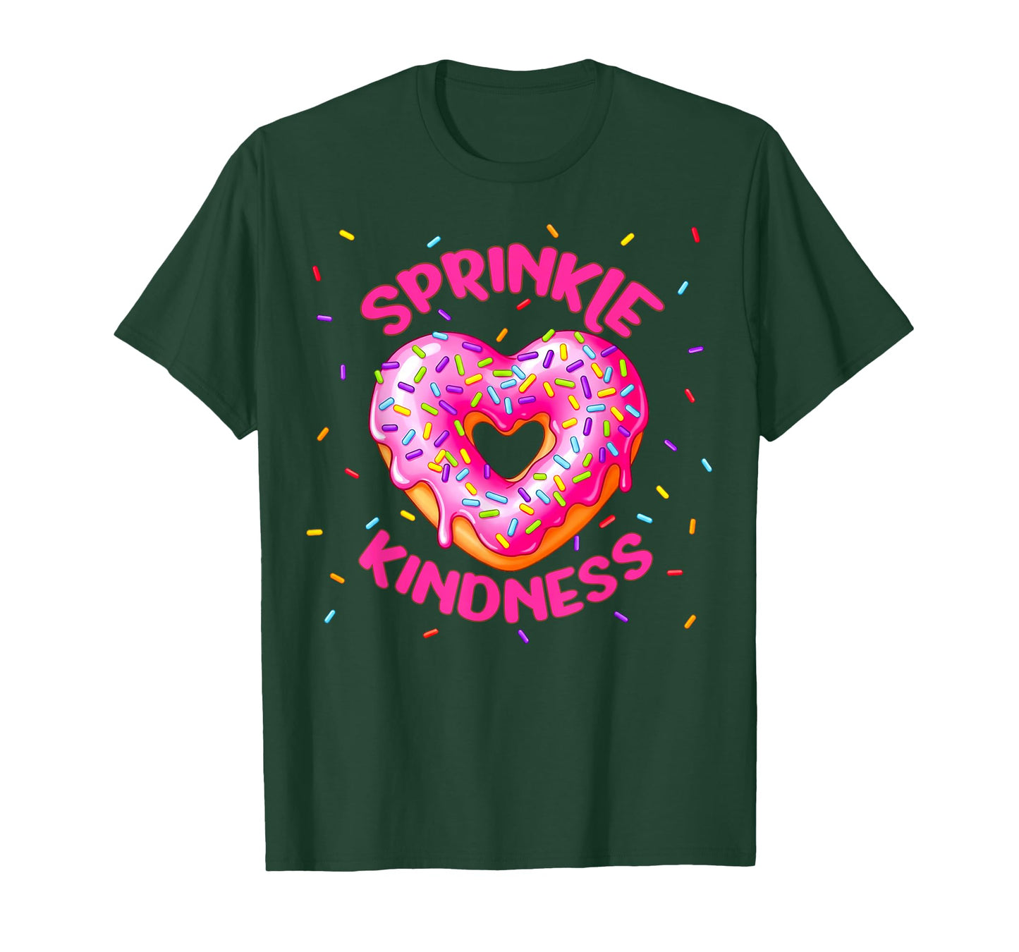 Sprinkle Kindness Donut Heart for Girls Women Doughnut Lover T-Shirt