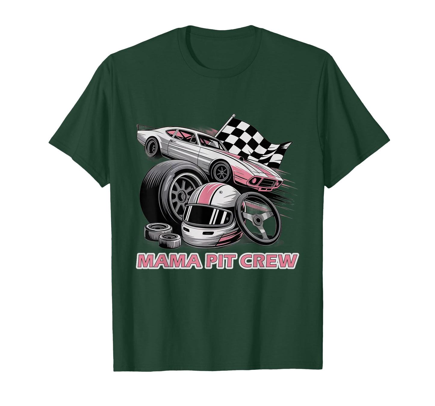Mama Pit Crew Race Car Birthday Family Racing T-Shirt