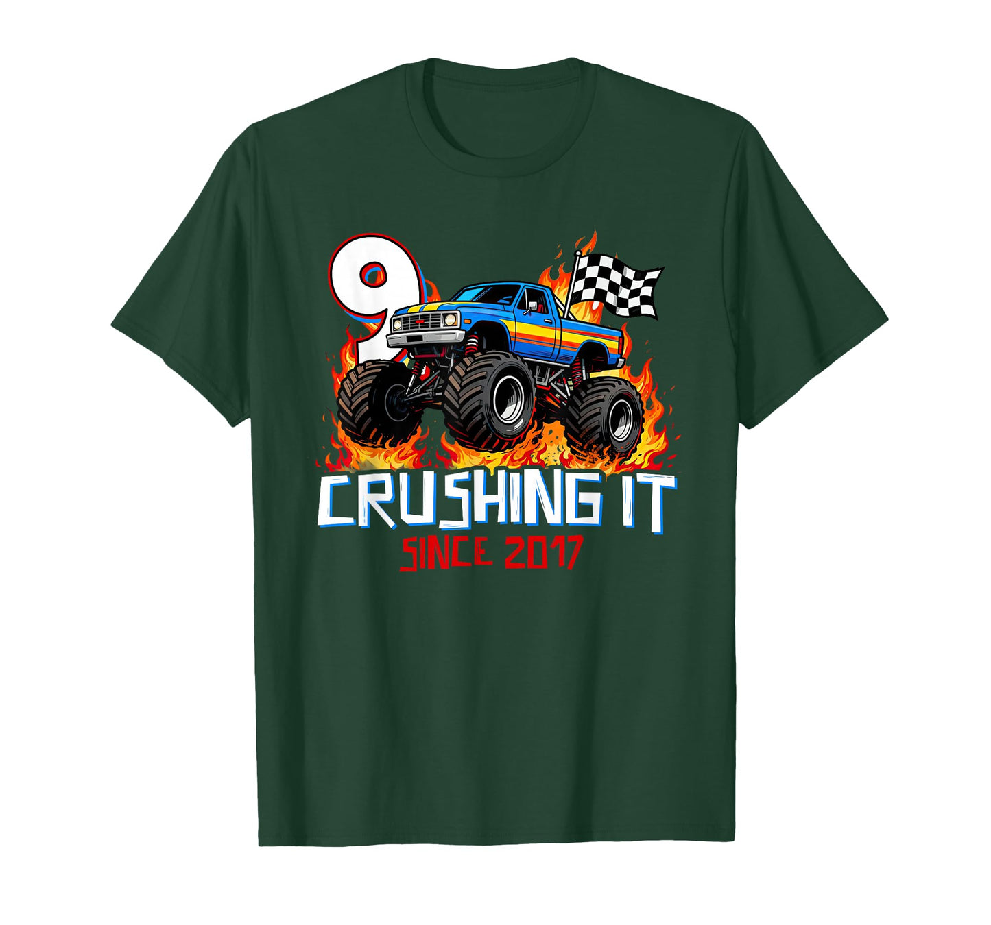 Crushing It Since 2017 Nine 9th Birthday Boys 9 Years Old T-Shirt