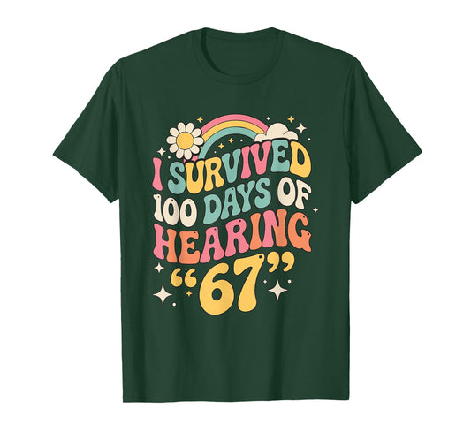I Survived 100 Days of School Teacher and Student T-Shirt