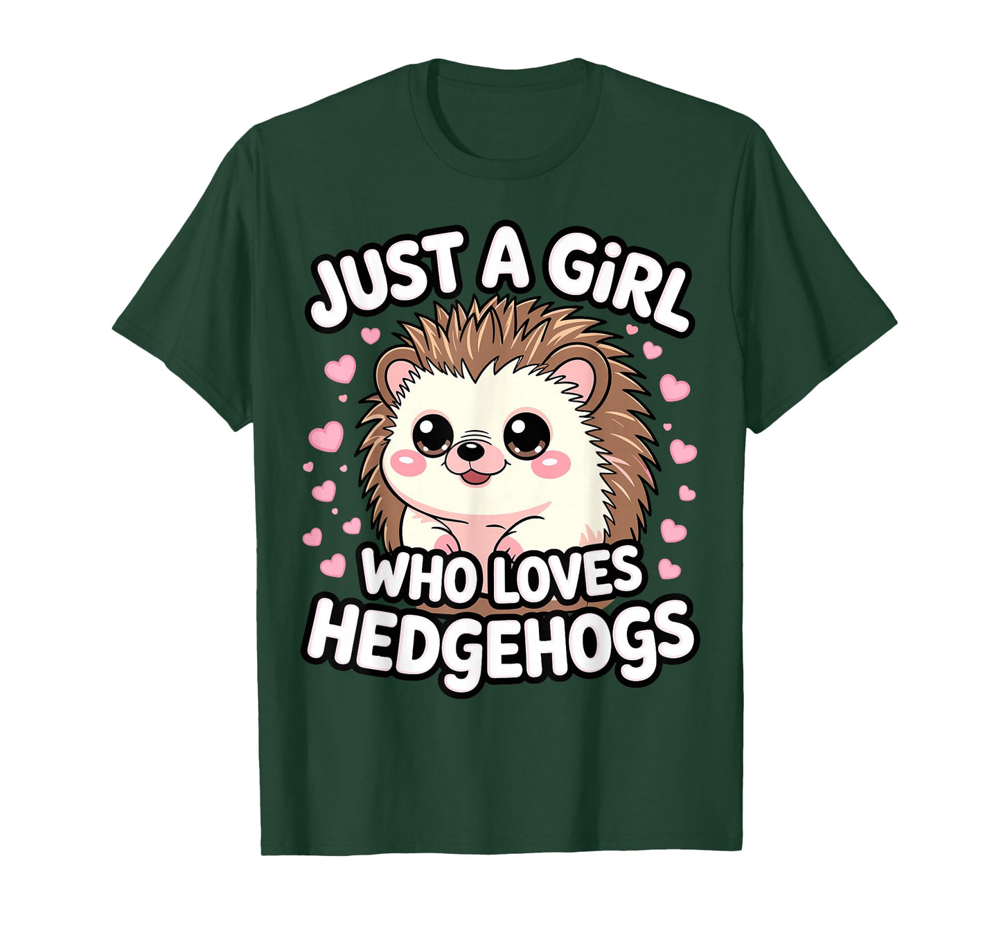 Hedgehog Kawaii Just a Girl Who Loves Hedgehogs T-Shirt