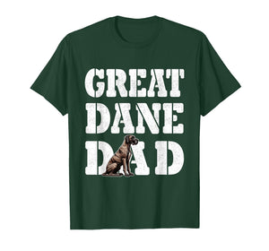 Brindle Great Dane Dad, Giant Breed Lover, Cute Dog Dad T-Shirt