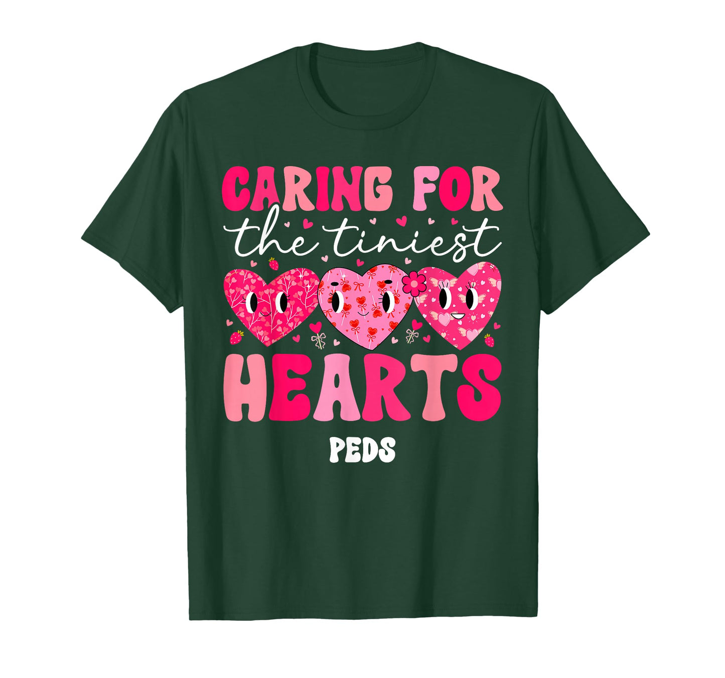 Groovy Peds Nurse Valentine Pediatric Nurse Valentines Day T-Shirt