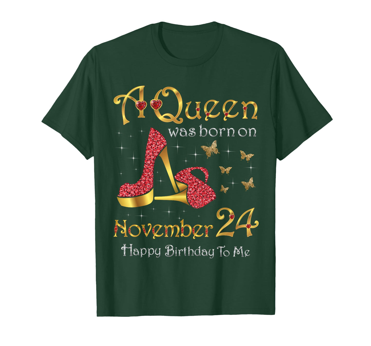 A Queen was Born on November 24, 24th November Birthday T-Shirt