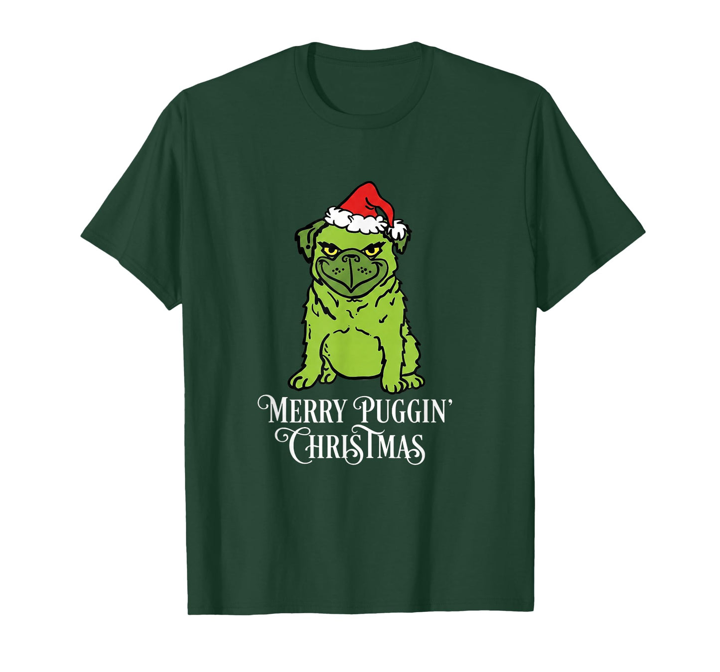 Merry Puggin' Christmas Cute Pug Dog Lover Xmas T-Shirt