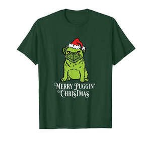 Merry Puggin' Christmas Cute Pug Dog Lover Xmas T-Shirt